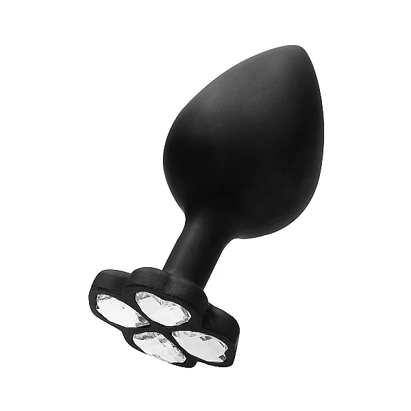EXTRA LARGE LUCKY DIAMOND BUTT PLUG BLACK