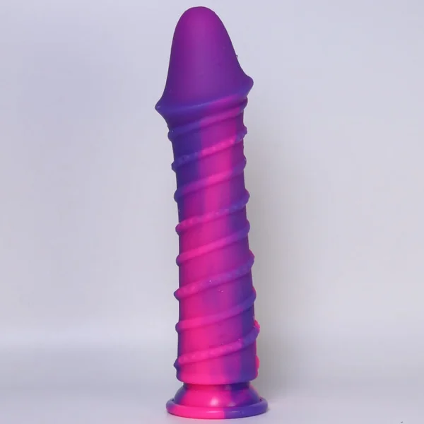 Fantasy Big Glans Long Dildo Butt Plug – 10-inch Monsterdildo Purple Silicone Anal Sex Toy