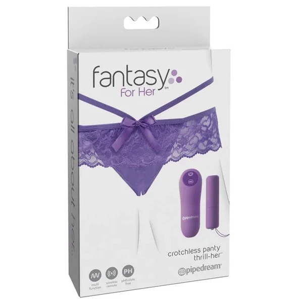 Fantasy For Her Crotchless Panty – Purple