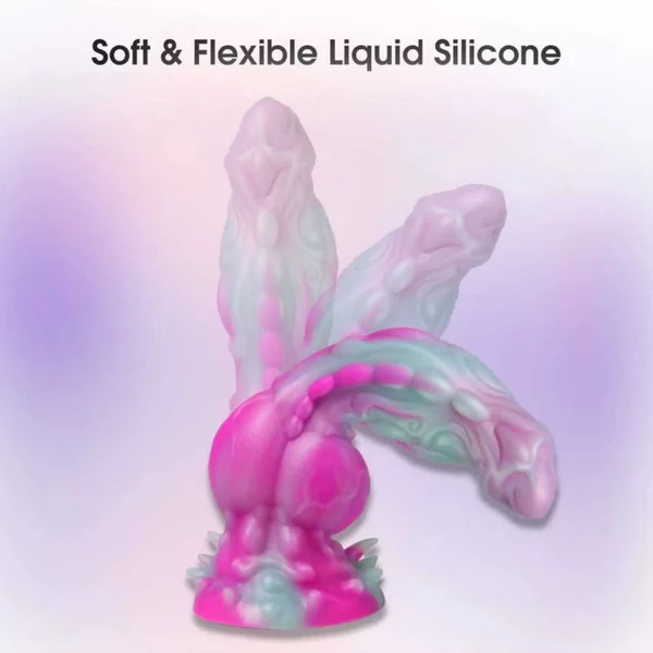 Fantasy Silicone Abnormal Monster Dog Dildo – Insertion Toy with Localized Expansion for Vaginal Stimulation