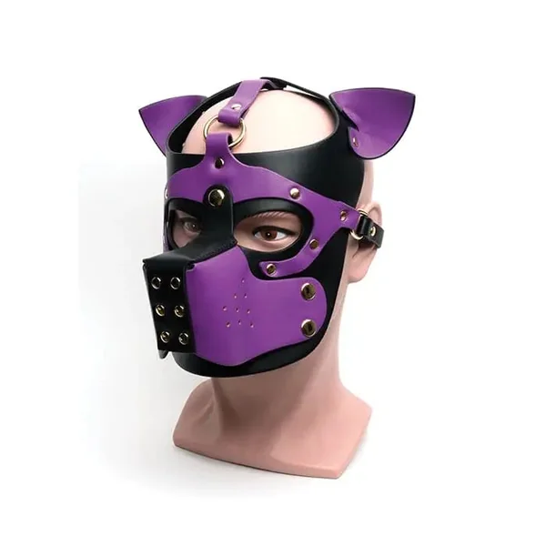 Faux Leather Pup Hood