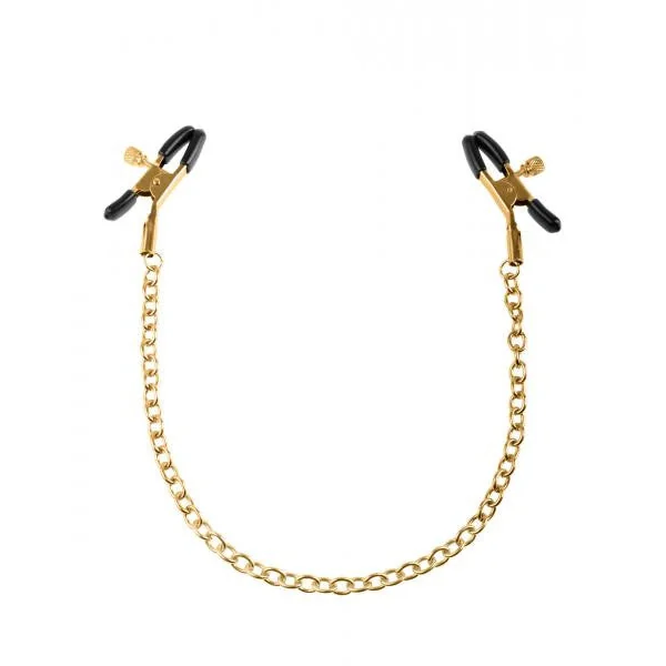 Fetish Fantasy Gold Nipple Chain Clamps
