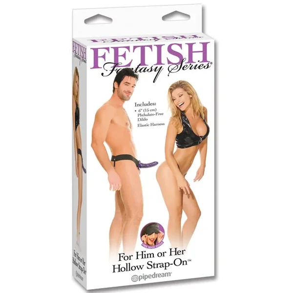 Fetish Fantasy Series Him Or Her Hollow Strap On – Purple