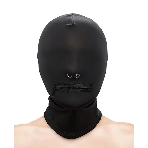 Fetish & Fashion Zippered Mouth Hood
