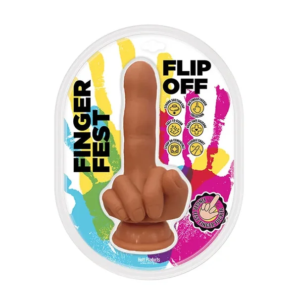 Finger Fest Flip Off Dildo – Tan