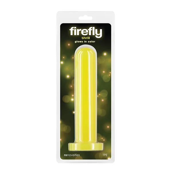 Firefly Thrill Glow in the Dark Dildo - Large, Yellow