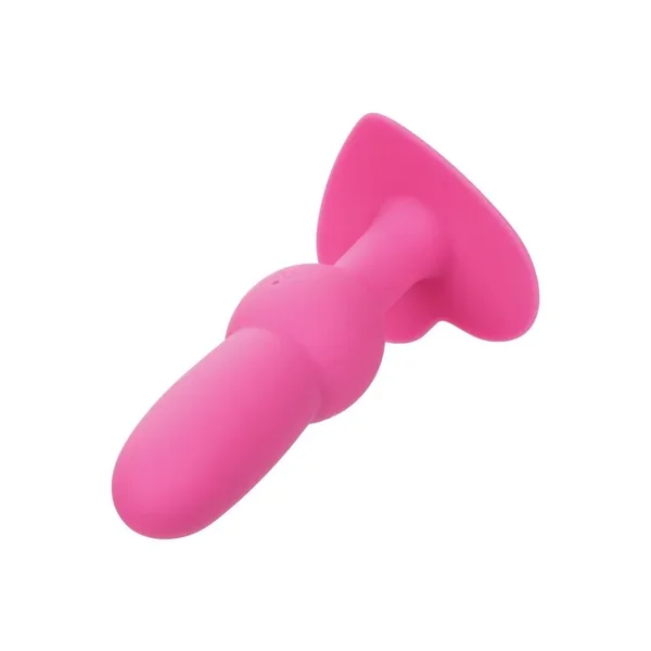 First Time Vibrating Beaded Silicone Rechargeable Probe – Pink