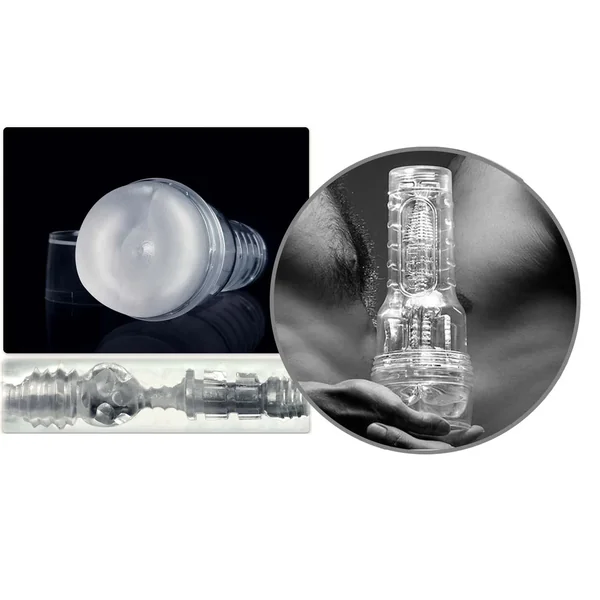 Fleshlight Ice Crystal Butt Textured Anal Masturbator Clear 10 Inch