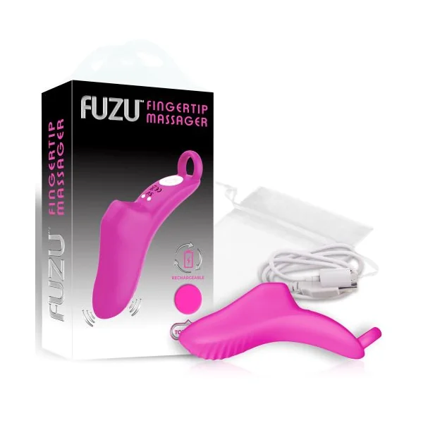 FUZU VIBRATING RECHARGEABLE FINGERTIP MASSAGER PINK