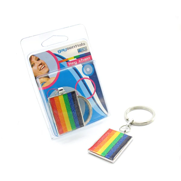 GAYSENTIALS PRIDE KEY CHAIN FLAG