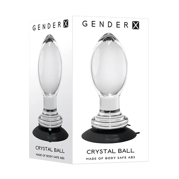 Gender X Crystal Ball Plug W-suction Cup - Clear