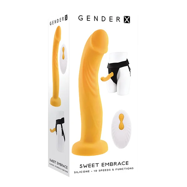 Gender X Sweet Embrace Dual Motor Strap On Vibe W-harness - Yellow