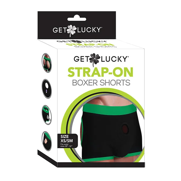Get Lucky Strap On Boxers - Black/green