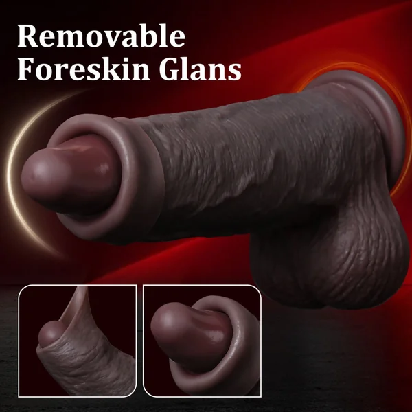 Giant Fantasy Realistic Dildo with Suction Cup - Black Silicone for Women Masturbating