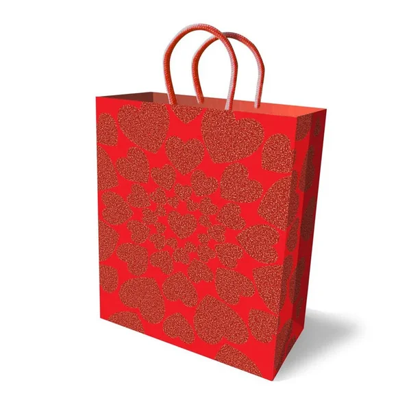 Gift Bag – Glitter Hearts – Novelty Gift Bag