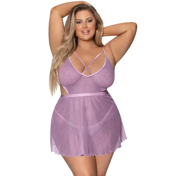 Girl Next Door Babydoll & Crotchless Panty – Queen