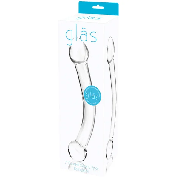 Glas 7" Curved Glass G Spot Stimulator - Clear