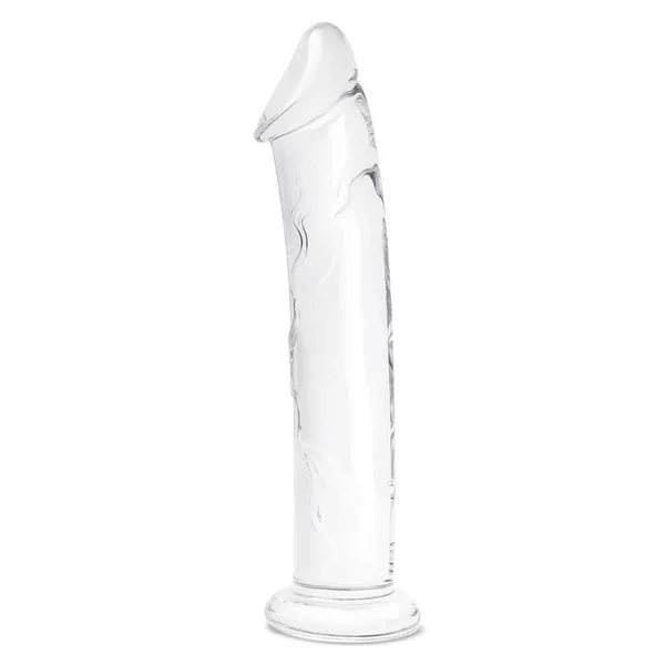 Glas Dildo Glass with Veins and Flat Base 12in – Clear