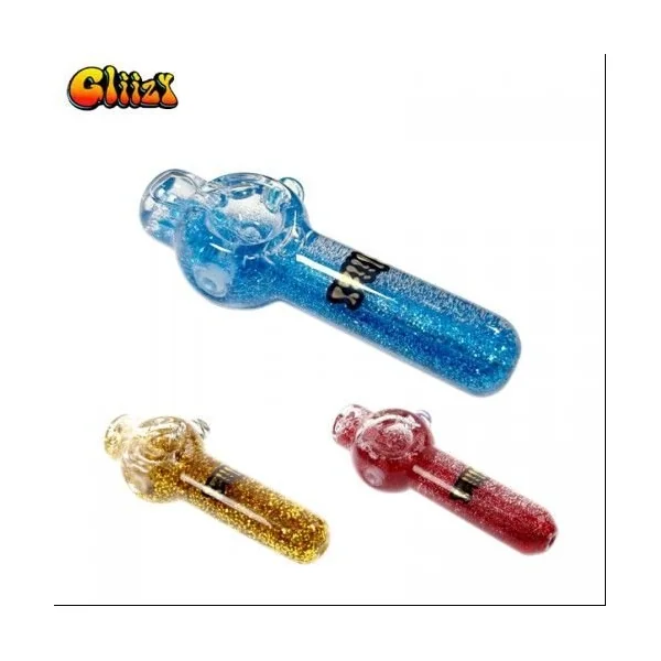 Gliizy 4in Glass Glycerin Spoon Red