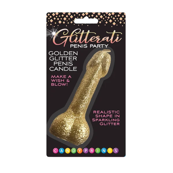 GLITTERATI GOLDEN GLITTER PENIS CANDLE