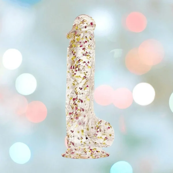 Glittergasm Dong - Red and Orange Swirl 7"