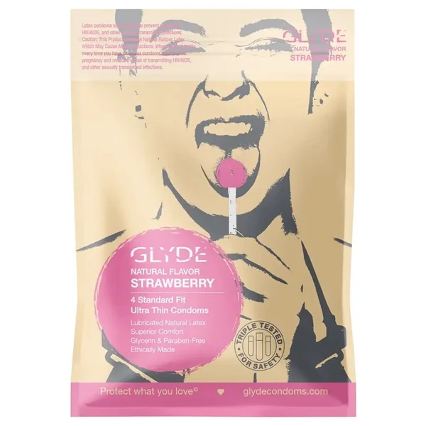Glyde Organic Strawberry Flavored Condoms