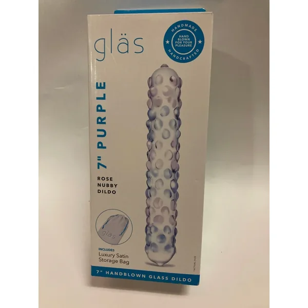gläs Purple Rose Nubby Dildo