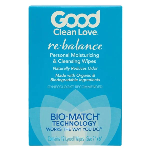 Good Clean Love Rebalance pH-Balanced Wipes - 12 Pack