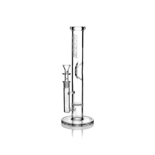 Grav Medium Straight Base W/Disc Clear Water Pipe