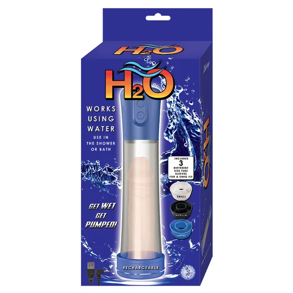 H2O Rechargeable Penis Pump - Blue