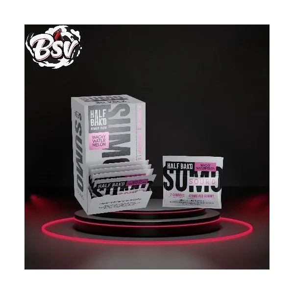 Half Bak’d D9 SUMO Sour’d Pucker Punch Gummies 2ct 30 Per Pack