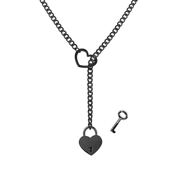 Heart O-Ring Lock & Key Slip Chain