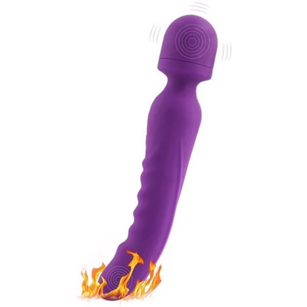 Heating Vibrator AV Wand Massager G-Spot & Clitoris Stimulator