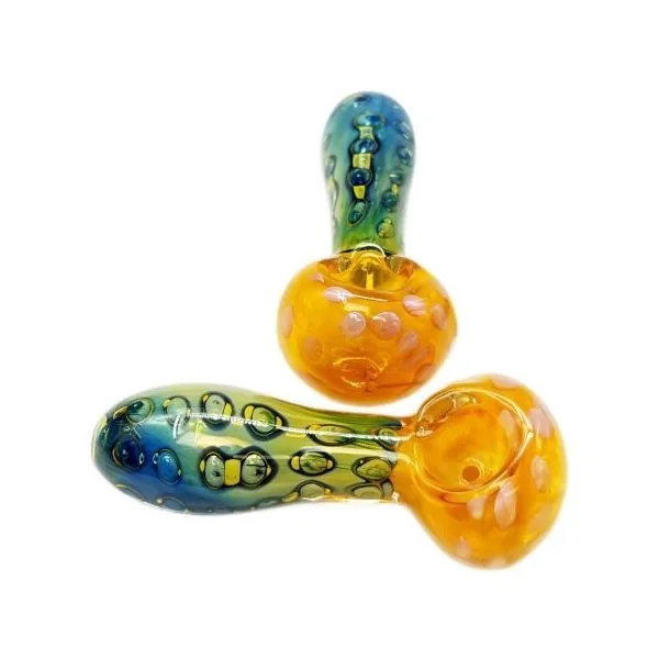 Heavy Dots Art 4.5in Deep Fumed Hand Pipe