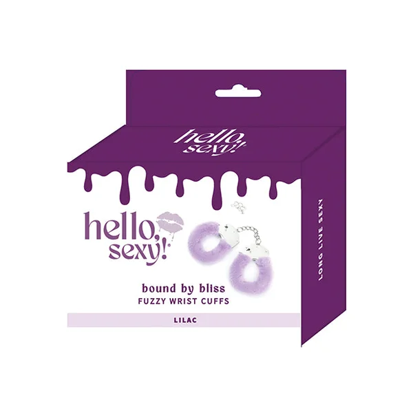 Hello Sexy! Bound By Bliss Fuzzy Wrist Cuffs - Lilac
