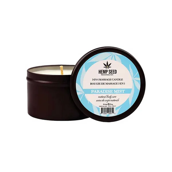 Hemp Seed 3-in-1 Massage Candle - Paradise Mist 6 Oz