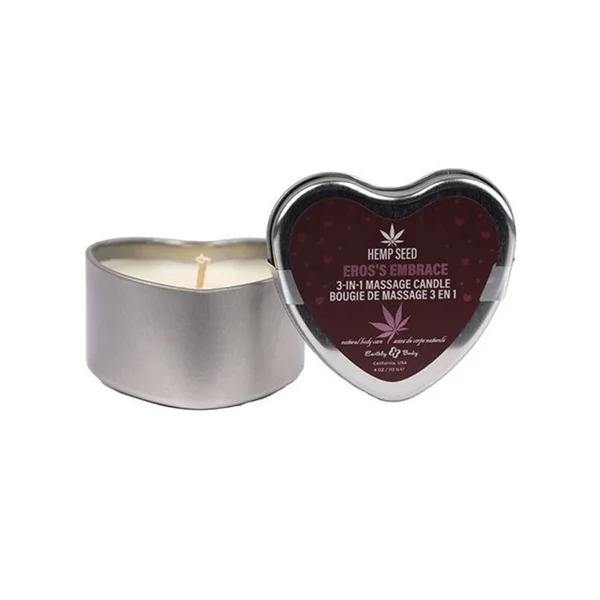 Hemp Seed 3-in-1 Valentines Day Candle - Ero's Embrace 4 Oz