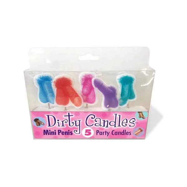 Humor - Dirty Penis Candles - Pack of 5