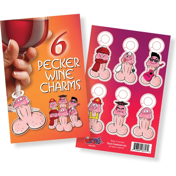 Humor - Pecker Wine Charms