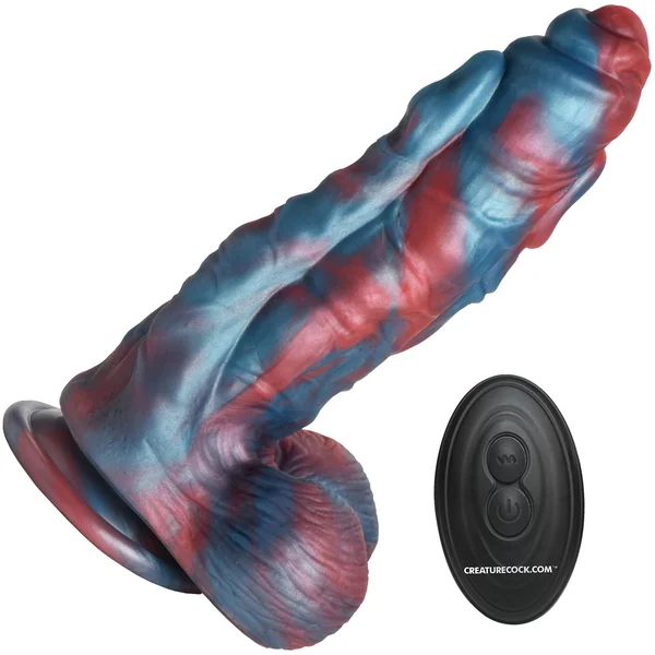 Hydra X 8" Vibrating Silicone Suction Cup Dildo With Remote By Creature Cocks