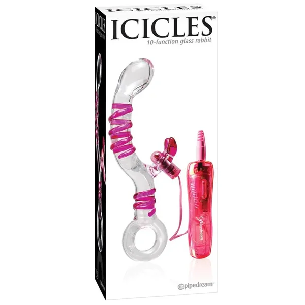 Icicles No.16-10 Function Vibrating Glass Rabbit-9″