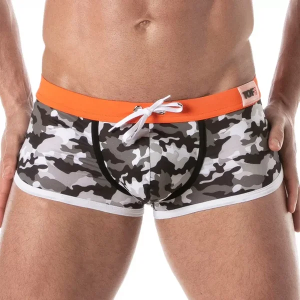 Iconic Swim Trunks – Grey Camouflage – Size : XL