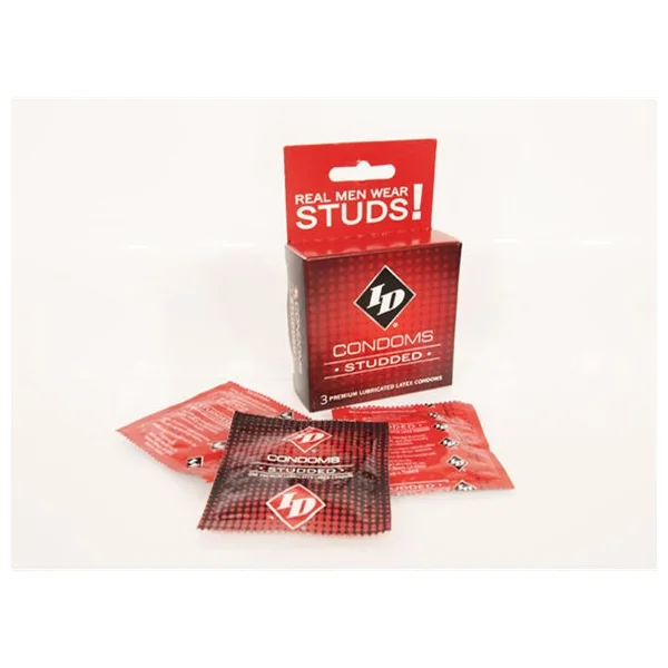 ID Studded Condoms - 3 Pack