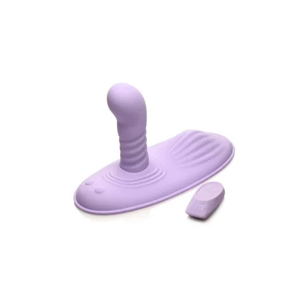 INMI Thrust ‘N’ Grind Thrusting & Vibrating Silicone Grinder with Remote, Purple