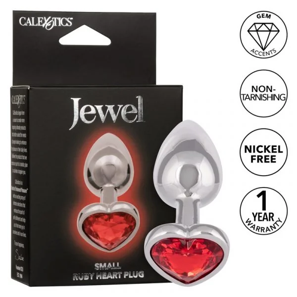 Jewel Heart Anal Plug Small by Cal Exotics