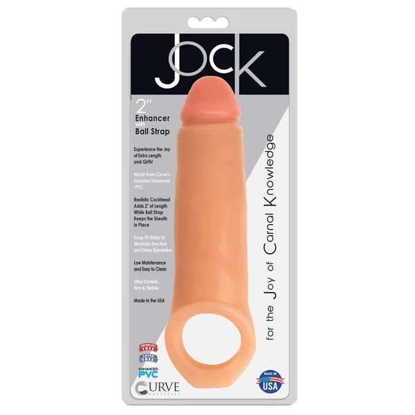 Jock Enhancer 2" Extender W-ball Strap - Vanilla