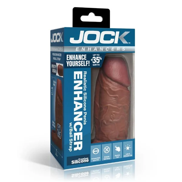 JOCK ENHANCERS PENIS ENHANCER W/ BALL STRAP DARK