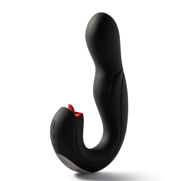 Joi Pro Rotating Head G-spot Vibrator & Clit Licker W/remote - Black