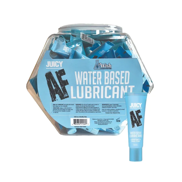 Juicy Af Water Based Lubricant - 10 ml - Pop Display of 65