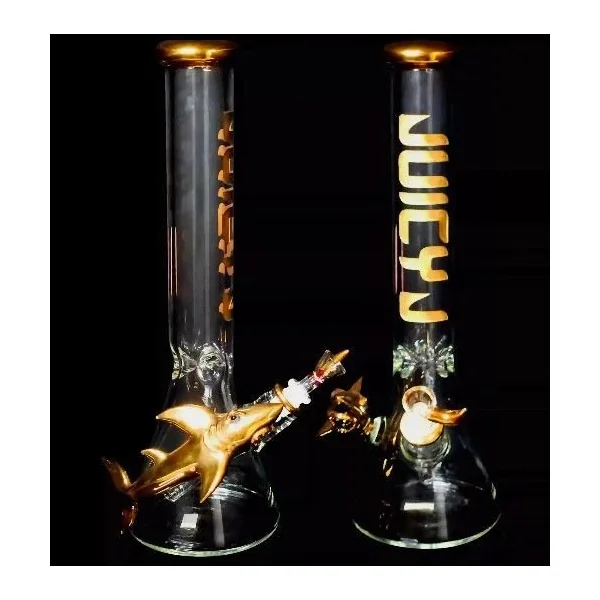 Juicy Jay Gold Shark Beaker W/ Gold Plated Logo